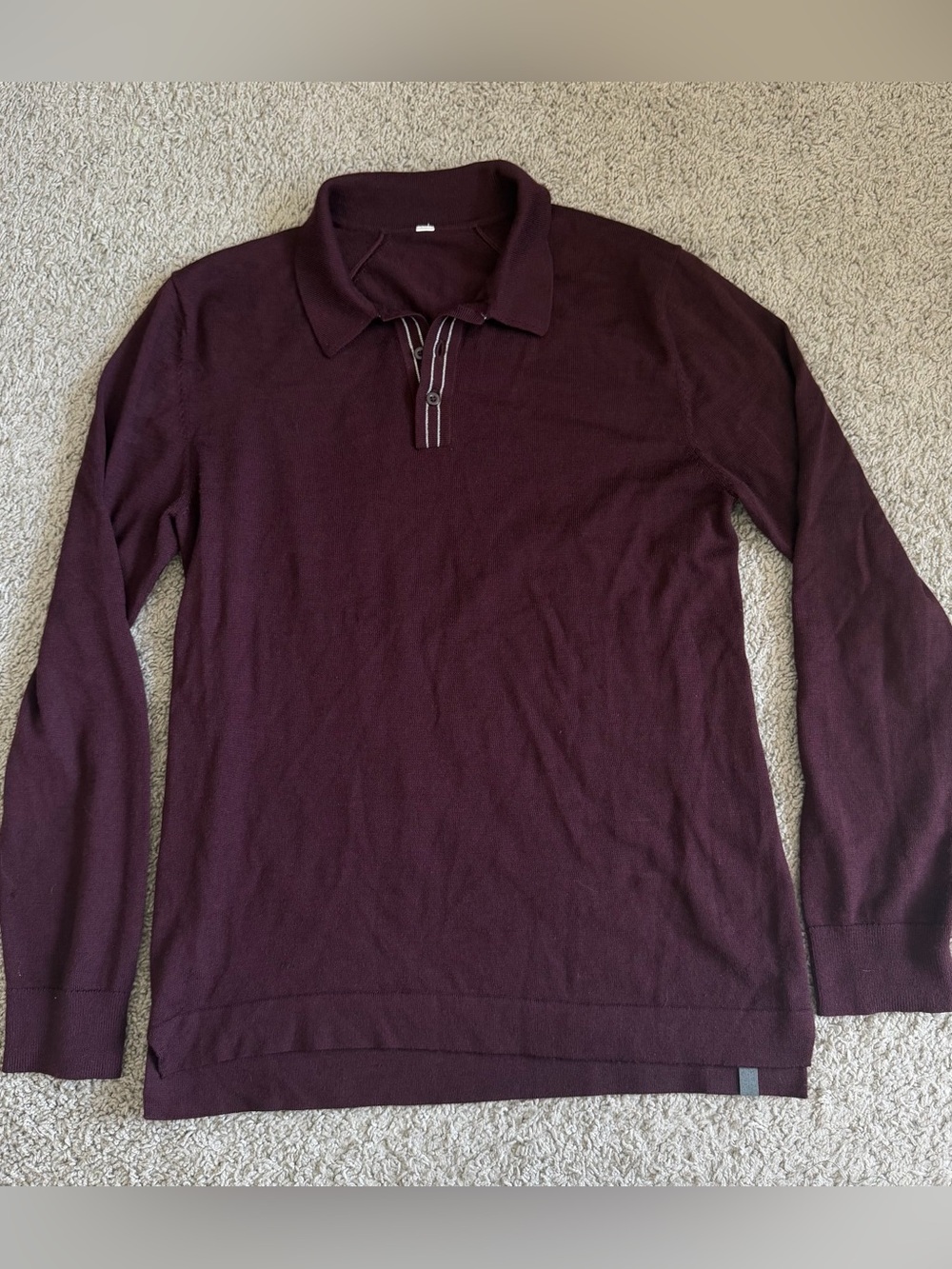 Lululemon Techwool Long Sleeve Polo